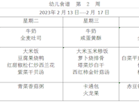 幼儿食谱  第  2  周