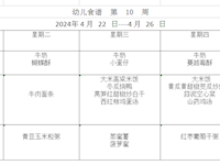 幼儿食谱  第  10  周