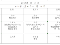 幼儿食谱  第 19 周